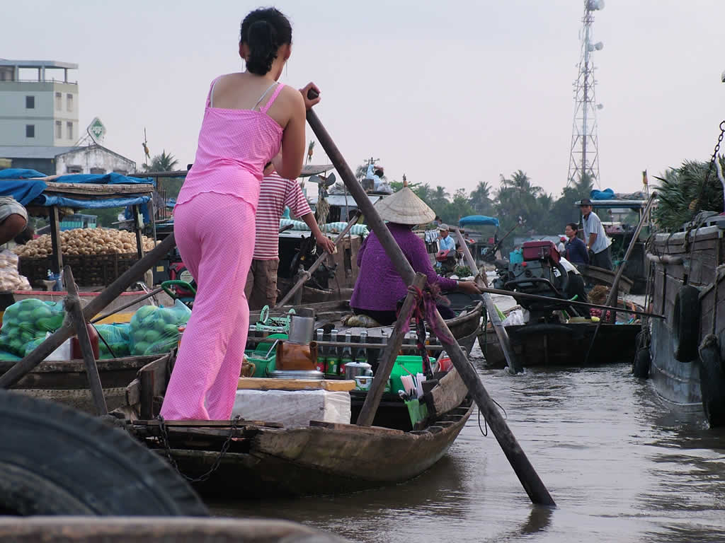 Photo: Mekong, Coffee boat at Cai Rang Floating Market