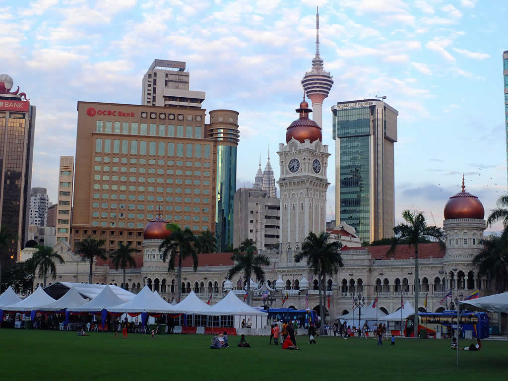 DSCF2926: Kuala Lumpur skyline from Merdeka Square