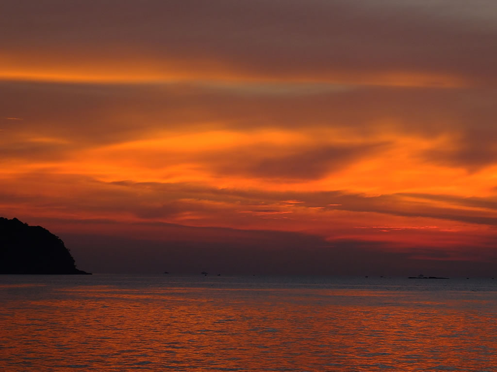 DSCF3963: Sunset from Pantai Tengah, Langkawi